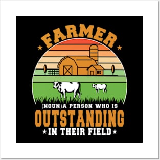 Farmer Definition Funny Farming Farm Tractor Animals Posters and Art